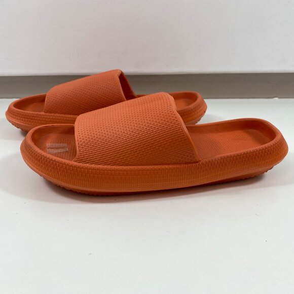 Unisex Orange Slide Sandals Non-Slip Shower Open Toe Lightweight Shoes Size 10 - Picture 4 of 7
